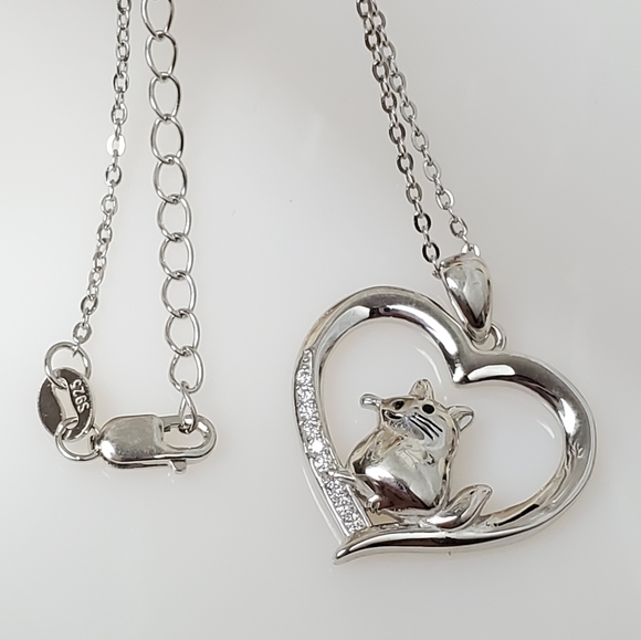 NEW .925 Sterling Silver Mousekewitz Heart CZ - Picture 4 of 7